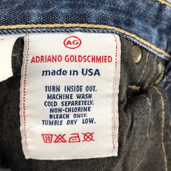Adriano Goldschmied Jeans Womens 28R The Club Blue Flared Leg Medium Wash Denim* - Picture 8 of 14